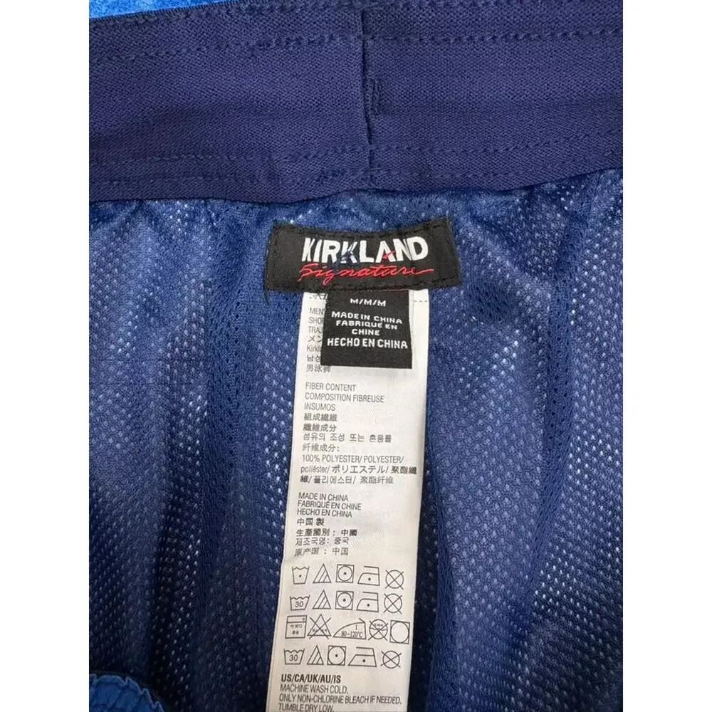 Kirkland Signature Men's Swim Short Striped Blue